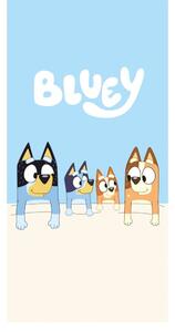 Niebiesko-beżowy bawełniany ręcznik dziecięcy 70x140 cm Bluey – Jerry Fabrics