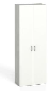 Szafa biurowa z drzwiami PRIMO KOMBI, 5 półek, 2233 x 800 x 400 mm, biały