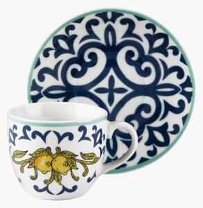 Komplet filiżanek ze spodkami z porcelany Amalfi, 12 elem