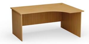 Stół biurowy ergonomiczny PRIMO Classic, 1600 x 1200 mm, prawy, buk