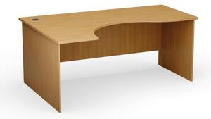 Narożny stół biurowy PRIMO Classic, zaokrąglony 1800 x 1200 mm, lewy, buk