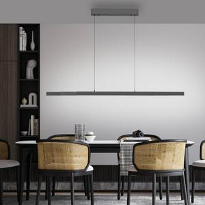 Paul Neuhaus Lampa wisząca Adriana Comfort Lift, możliwość ściemniania, aluminiowy / szary / cynkowy, salon / jadalnia, aluminium, nowoczesny
