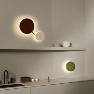 MARSET Kinkiet designerski Caramel, możliwość ściemniania, biały / opal, salon / jadalnia, szkło, design