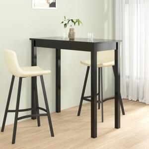 Stolik barowy z mdf, czarny, 115 x 55 x 107 cm