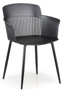Krzesło barowe plastikowe MOLLY, czarne