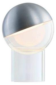 FRANDSEN Lampa stołowa Pila, możliwość ściemniania, aluminiowy / szary / cynkowy, salon / jadalnia, tworzywo sztuczne, nowoczesny
