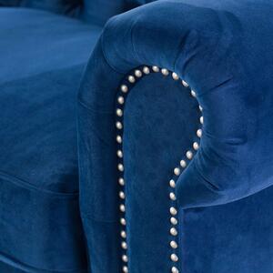 Sofa Chesterfield Classic Velvet indigo blue 3-os. rozkładana