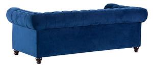 Sofa Chesterfield Classic Velvet indigo blue 3-os. rozkładana