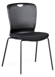Krzesło konferencyjne plastikowe OPEN, czarne