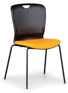 Krzesło konferencyjne plastikowe OPEN, pomarańczowe