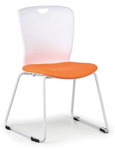 Krzesło plastikowe DOT, pomarańczowe