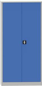 Uniwersalna szafka metalowa, 4 półki, 1950 x 950 x 500 mm, niebieskie drzwi
