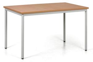 Stół do jadalni TRIVIA, jasnoszara konstrukcja, 1200 x 800 mm, buk