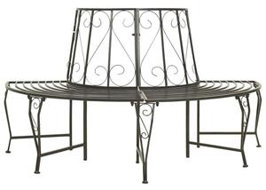 Półokrągła ławka pod drzewo, 160 cm, stalowa