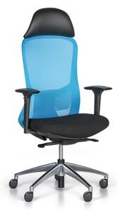Krzesło biurowe SEAT, niebieske/czarne
