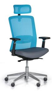 Krzesło biurowe BACK, niebieske/szare