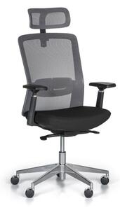 Krzesło biurowe BACK, szare/czarne