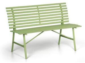 Metalowa ławka ogrodowa SPRING, zielona
