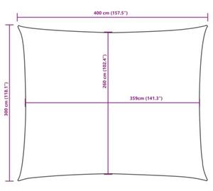 Prostokątny żagiel ogrodowy, tkanina oxford, 3x4 m, brązowy