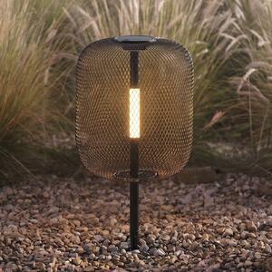 Lampa ogrodowa LED z panelem słonecznym Lucande Faylen, czarna, IP65 Faylen Lucande, możliwość ściemniania, czarny, metal, design