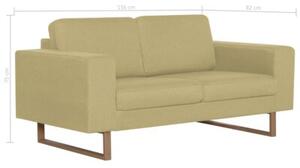 Sofa 2-osobowa tapicerowana tkaninÄ , zielona