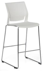 Krzesło barowe LENNY, biały