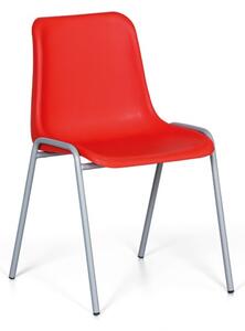 Plastikowe krzesło do jadalni AMADOR, czerwone