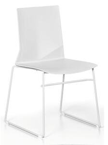 Krzesło do jadalni plastikowe CLANCY, białe