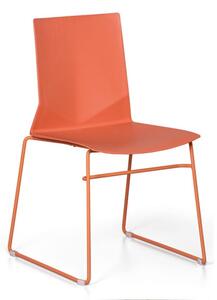 Plastikowe krzesło kuchenne CLANCY, pomarańczowy