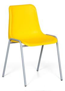 Krzesło do jadalni plastikowe AMADOR, żółte