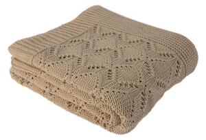Jasnobeżowa bawełniana narzuta Homemania Decor Cotton, 130x170 cm