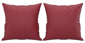Sofa 3-os. z poduszkami, winna czerwieÅ, 180 cm, sztuczna skÃ³ra