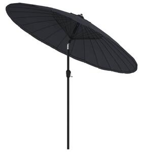 Parasol ogrodowy na słupku aluminiowym, 270 cm, czarny