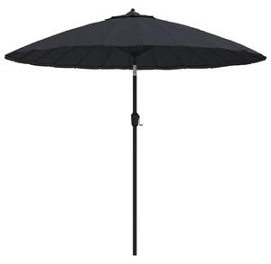 Parasol ogrodowy na słupku aluminiowym, 270 cm, czarny