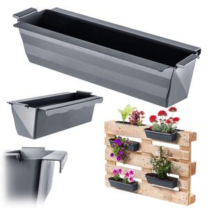 Doniczka do europalet Veere 40.5 cm antracytowa 6 szt