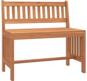 Ławka ogrodowa, 80 cm, lite drewno eukaliptusowe