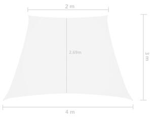 Trapezowy żagiel ogrodowy, tkanina oxford, 2/4x3 m, biały