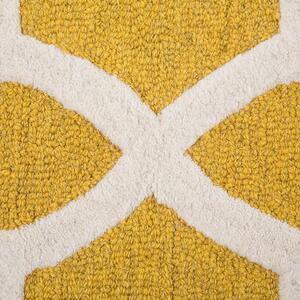 Wełniany dywan marokańska koniczyna 140 x 200 cm żółty tkany ręcznie Silvan Beliani