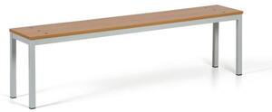 Ławka do szatni, siedzisko - laminat, długość 1500 mm, buk
