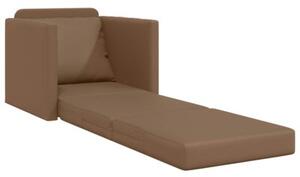 Sofa bed cappuccino 74 x 77 x 81 cm sztuczna skÃ³ra