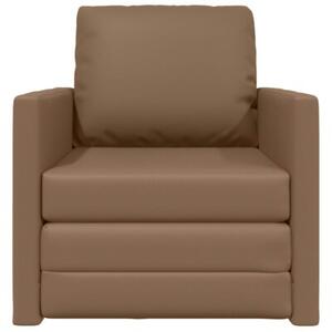 Sofa bed cappuccino 74 x 77 x 81 cm sztuczna skÃ³ra