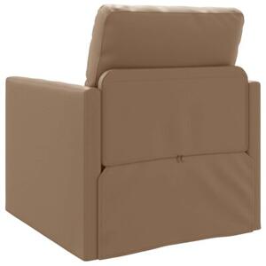 Sofa bed cappuccino 74 x 77 x 81 cm sztuczna skÃ³ra
