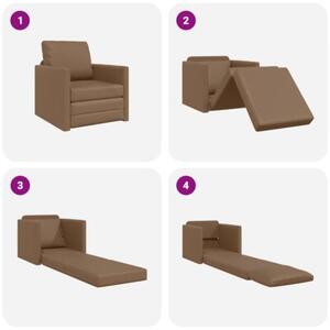 Sofa bed cappuccino 74 x 77 x 81 cm sztuczna skÃ³ra