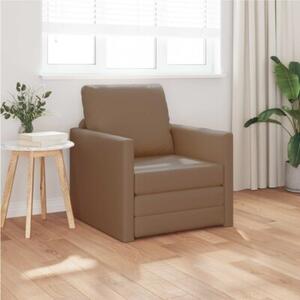 Sofa bed cappuccino 74 x 77 x 81 cm sztuczna skÃ³ra