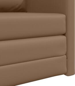 Sofa bed cappuccino 74 x 77 x 81 cm sztuczna skÃ³ra