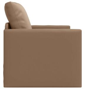 Sofa bed cappuccino 74 x 77 x 81 cm sztuczna skÃ³ra