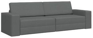 Sofa bed ciemnoszary 245 x 78 x 77 cm tkanina