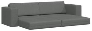 Sofa bed ciemnoszary 245 x 78 x 77 cm tkanina