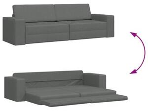 Sofa bed ciemnoszary 245 x 78 x 77 cm tkanina