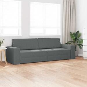 Sofa bed ciemnoszary 245 x 78 x 77 cm tkanina